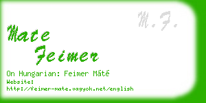 mate feimer business card